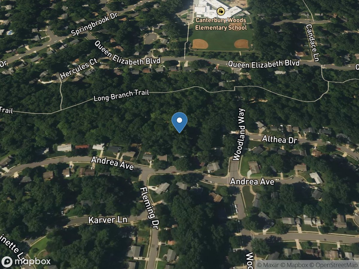 Long Branch above Woodland Way near Fairfax, VA location