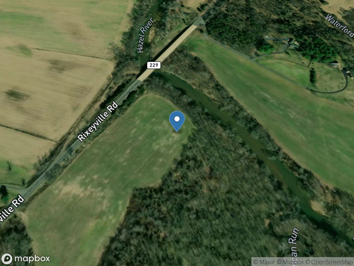 Hazel River at Rixeyville, VA location