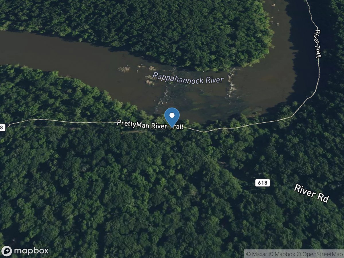 Rappahannock River near Fredericksburg, VA location