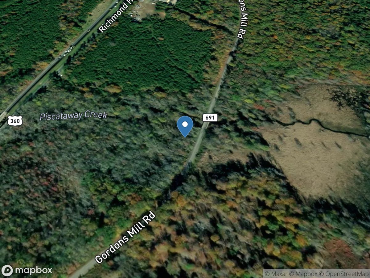 Piscataway Creek near Tappahannock, VA location