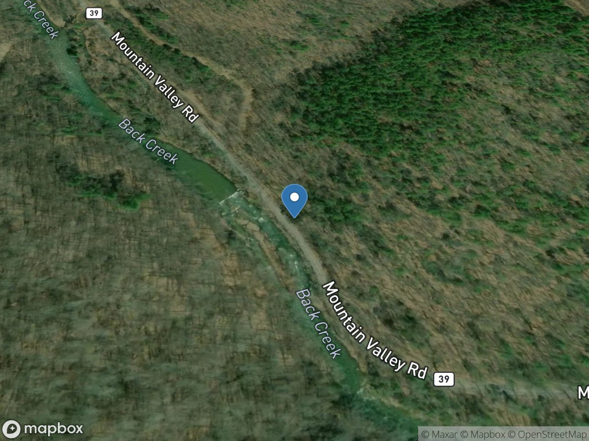 Back Creek near Mountain Grove, VA location