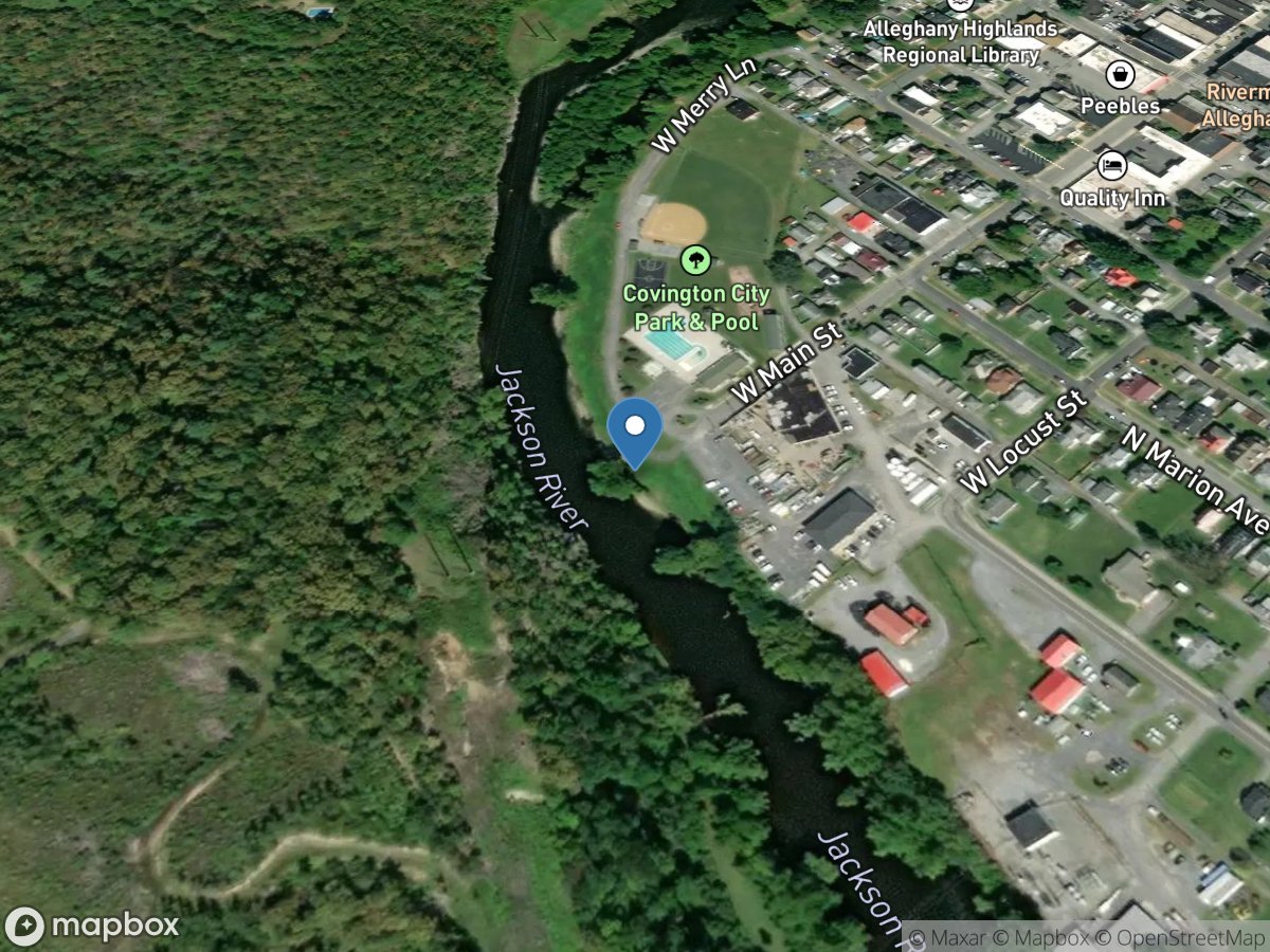 Jackson River below Dunlap Creek at Covington, VA location