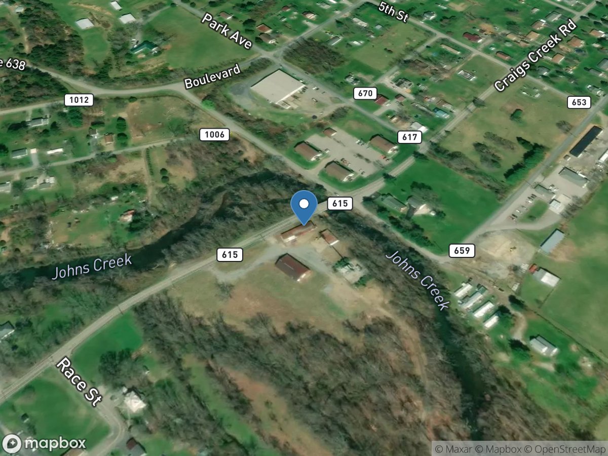 Johns Creek at New Castle, VA location