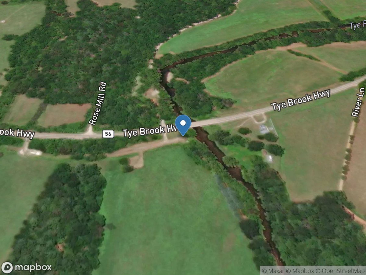 Tye River near Lovingston, VA location