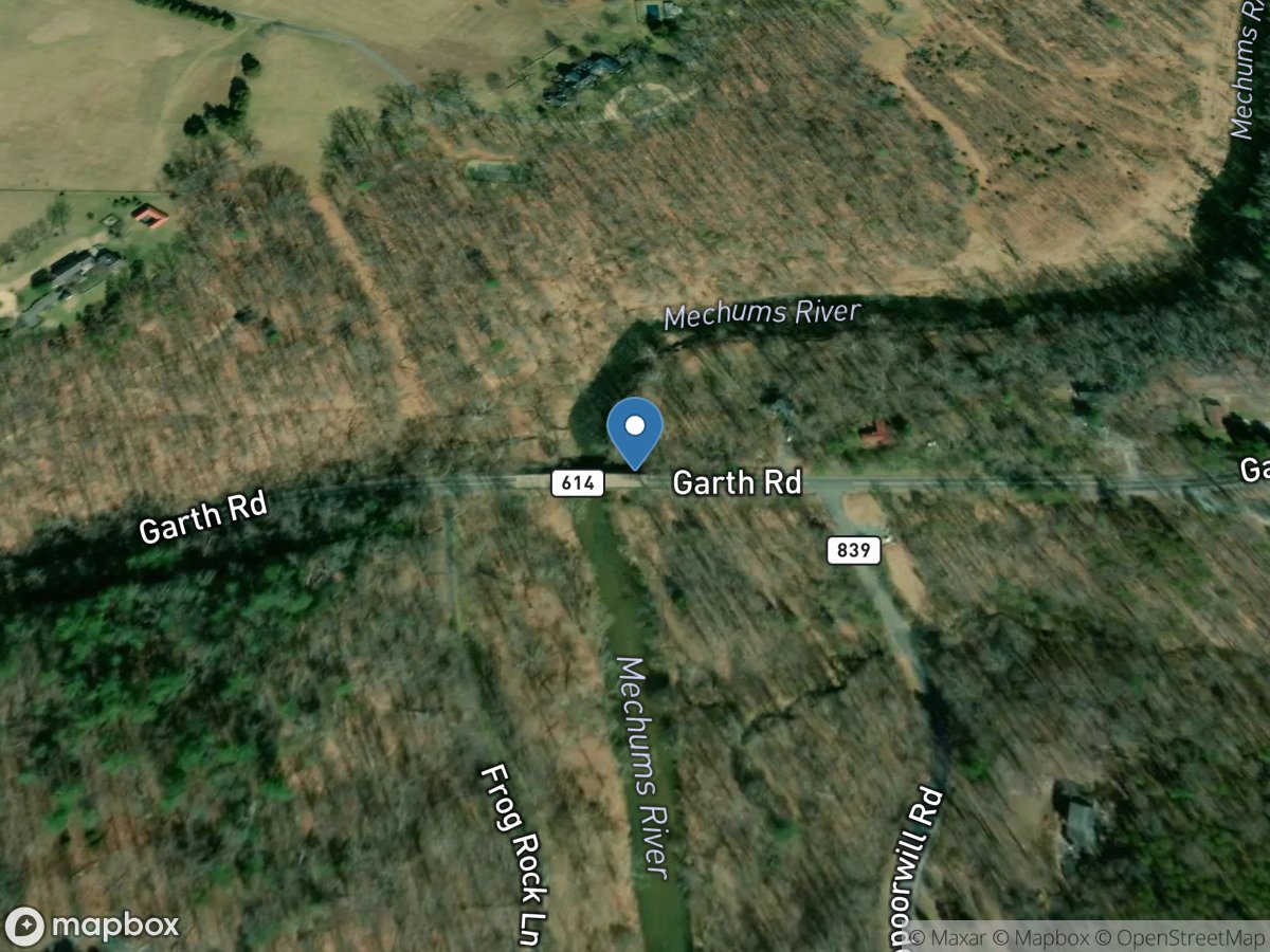 Mechums River near White Hall, VA location