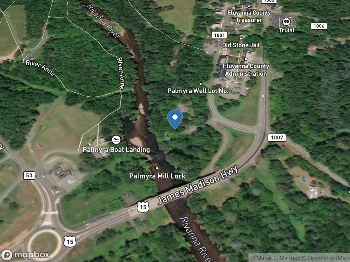 Rivanna River at Palmyra, VA location