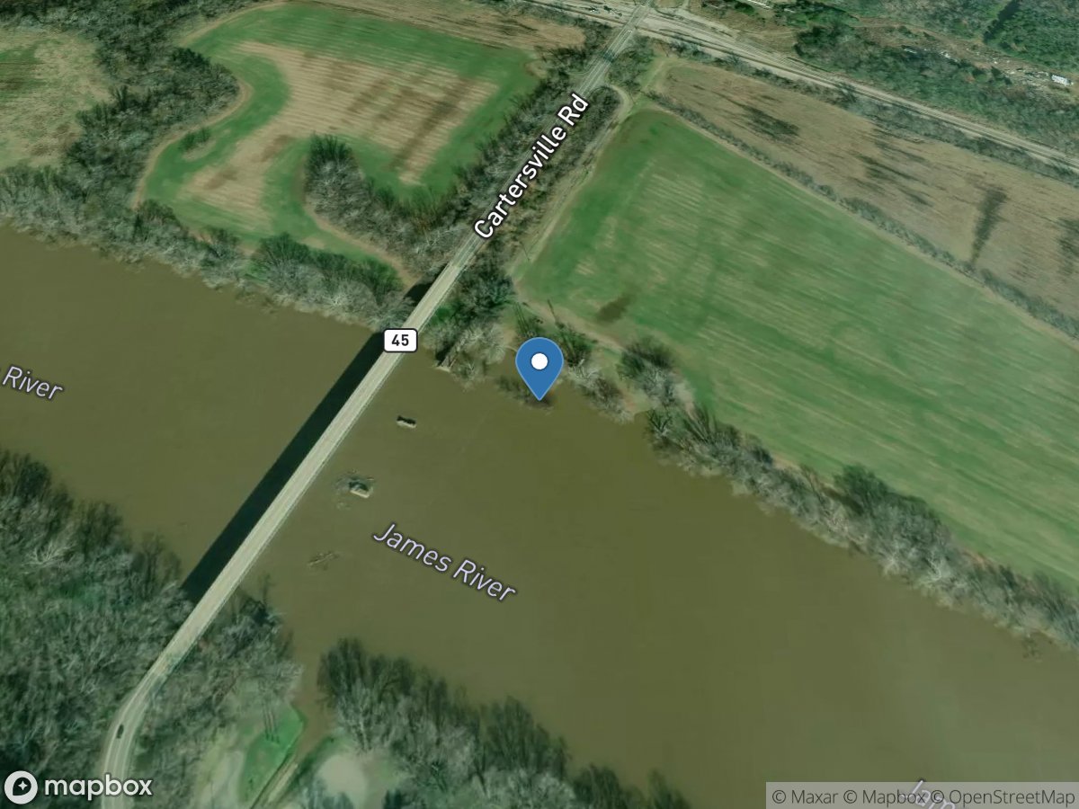 James River at Cartersville, VA location