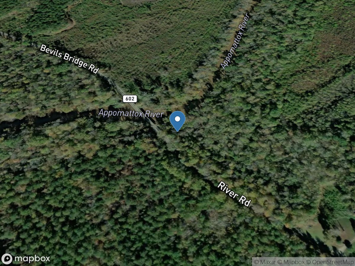 Appomattox River at Route 602 near Mannboro, VA location
