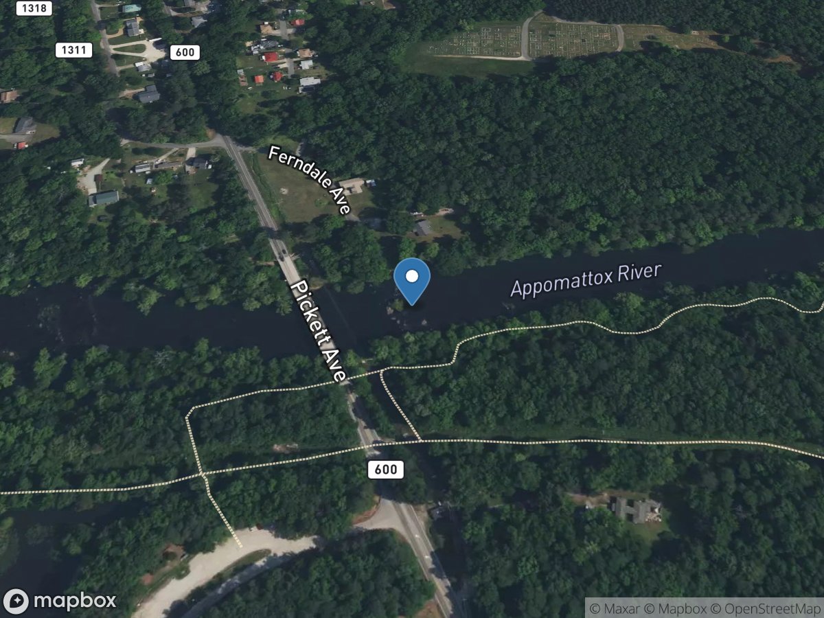 Appomattox River at Matoaca, VA location