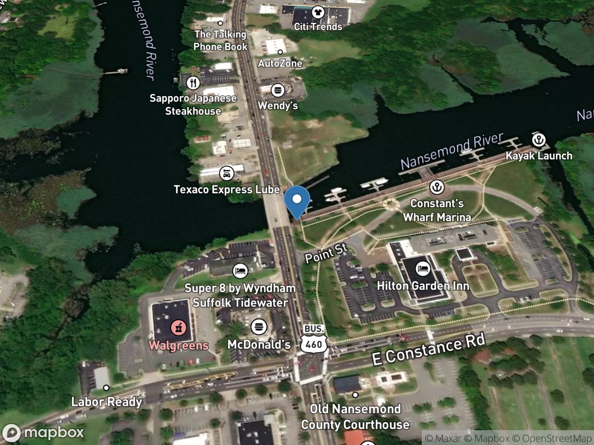 Nansemond River at Route 460 at Suffolk, VA location