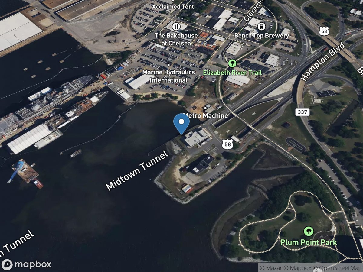 Elizabeth Riv at Midtown Tunnel at Norfolk, VA location