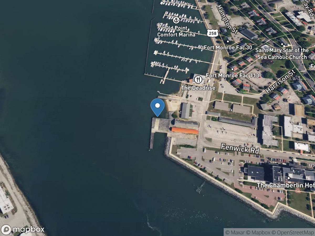 James River at Fort Monroe, VA location