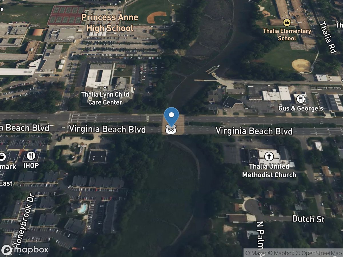 Thalia Creek at Route 58 at Thalia, VA location