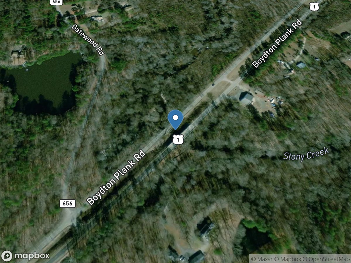 Stony Creek near Dinwiddie, VA location