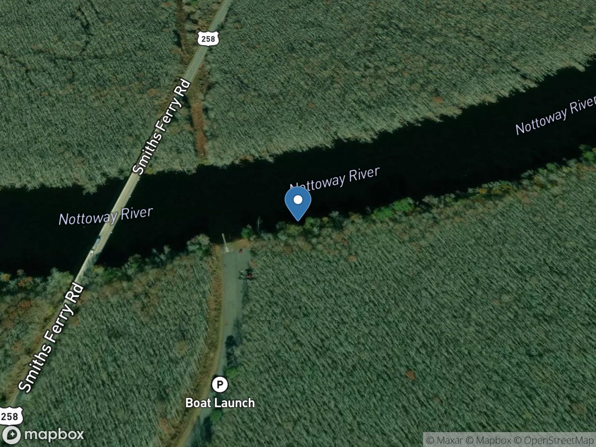 Nottoway River near Riverdale, VA location