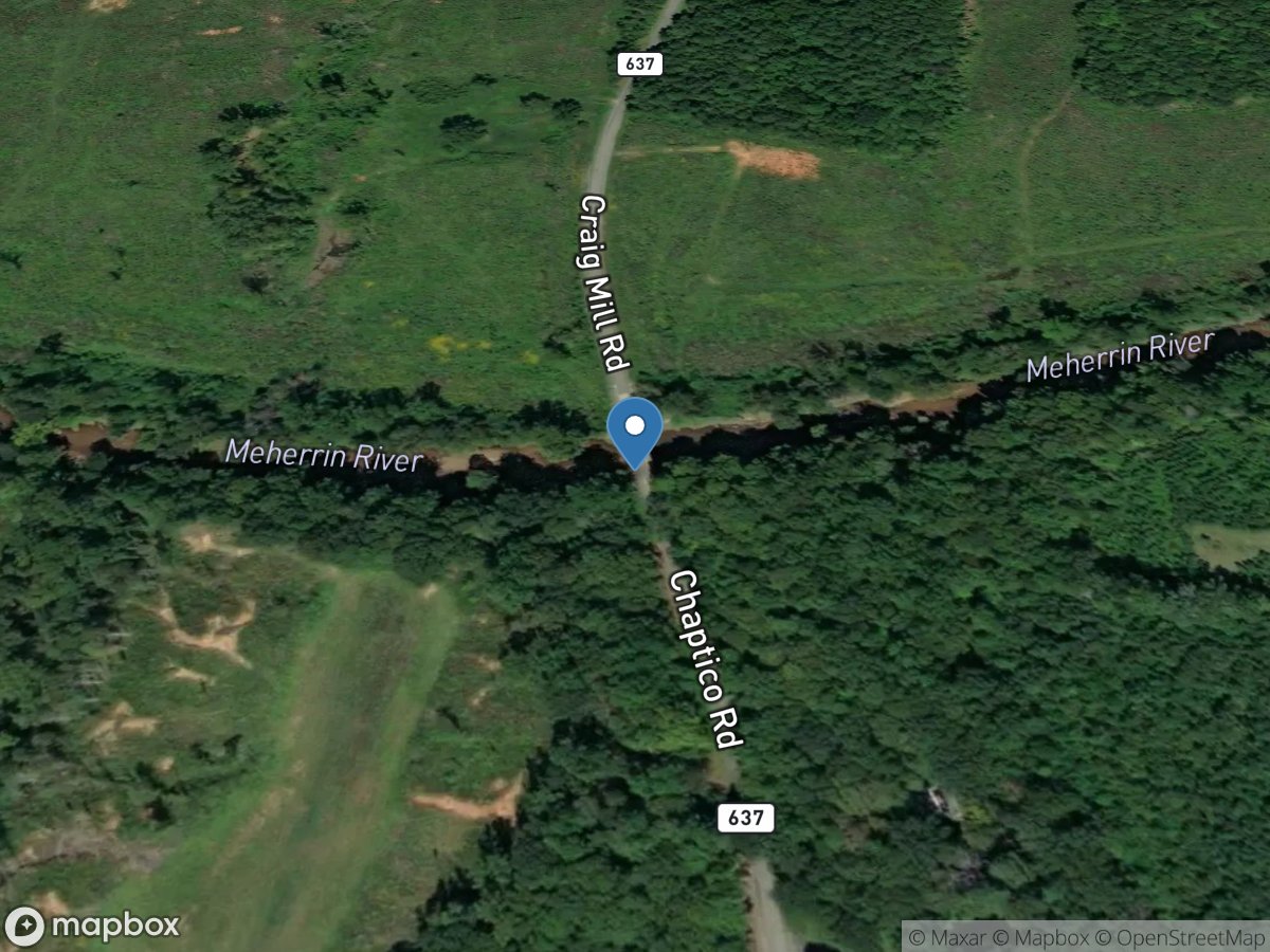 Meherrin River at Rt 637 near South Hill, VA location