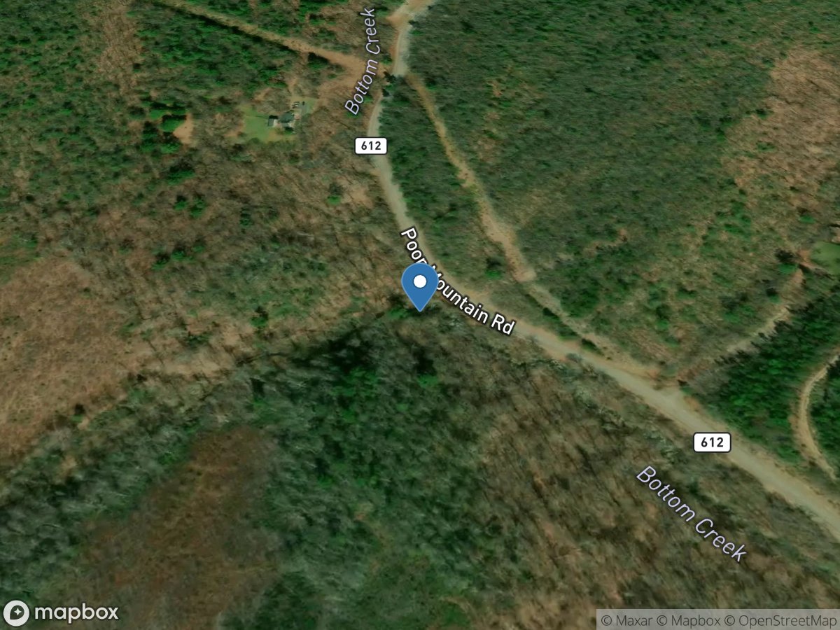 Bottom Creek Along Route 612 near Bent Mountain, VA location