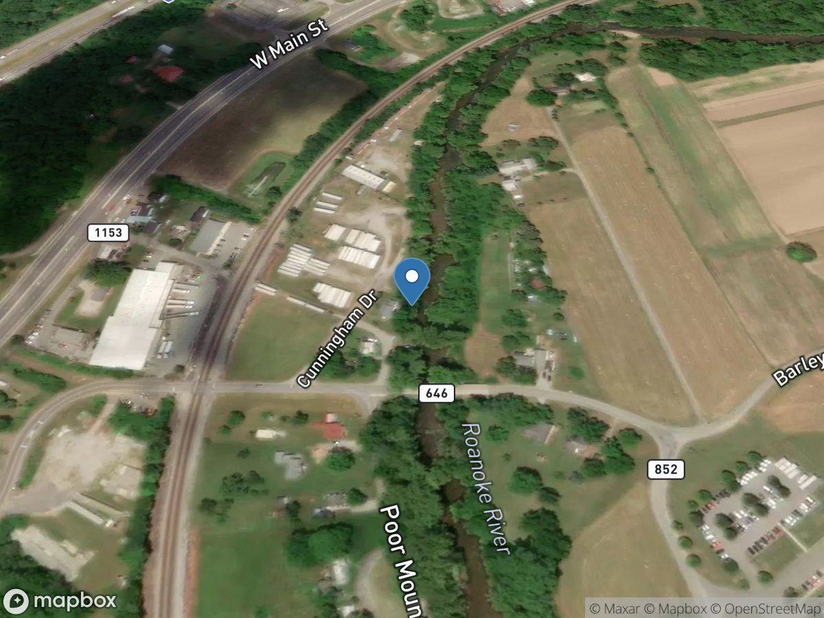 Roanoke River at Glenvar, VA location