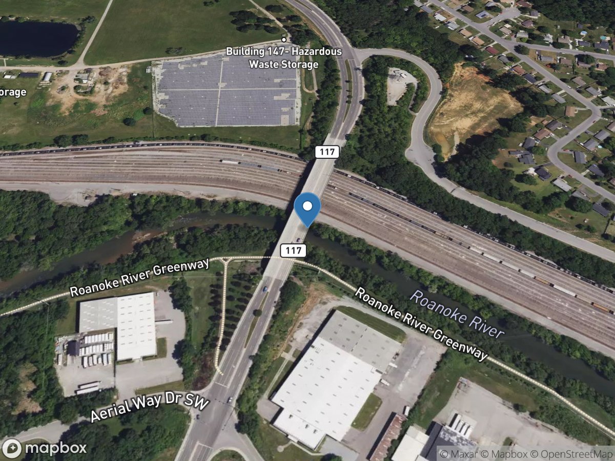 Roanoke River at Route 117 at Roanoke, VA location