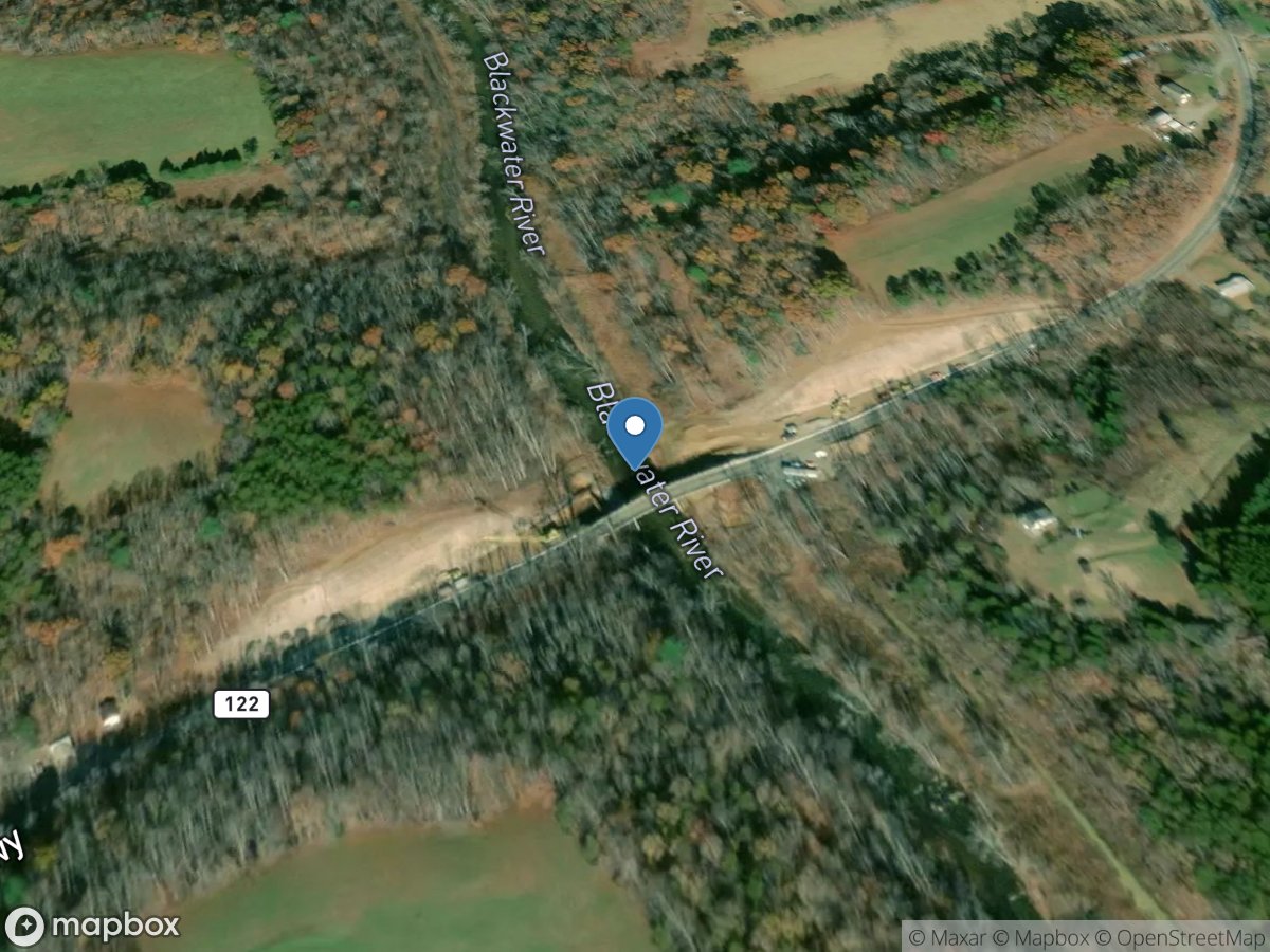 Blackwater River near Rocky Mount, VA location