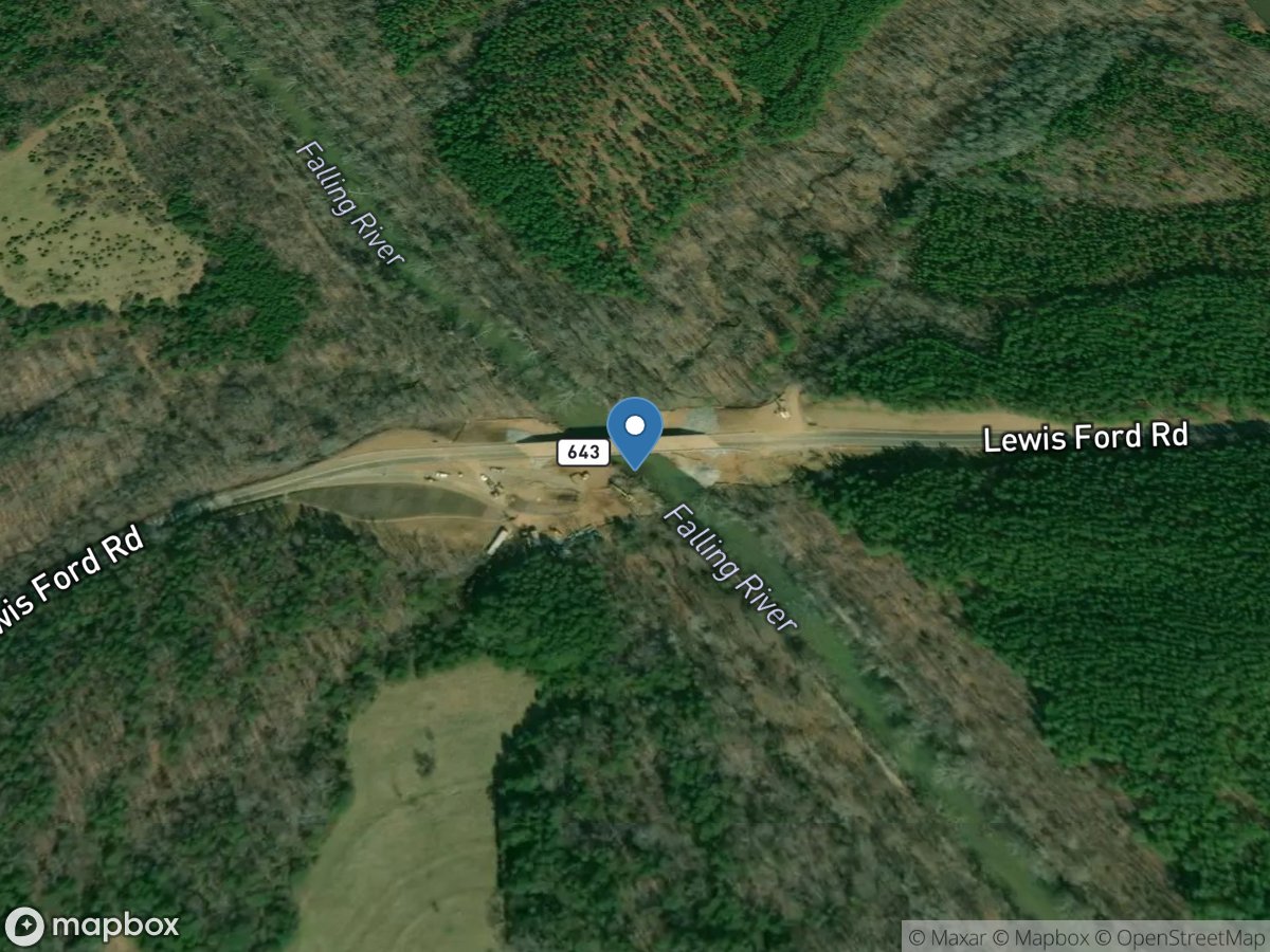 Falling River near Naruna, VA location