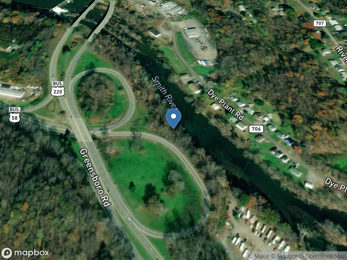 Smith River at Martinsville, VA location