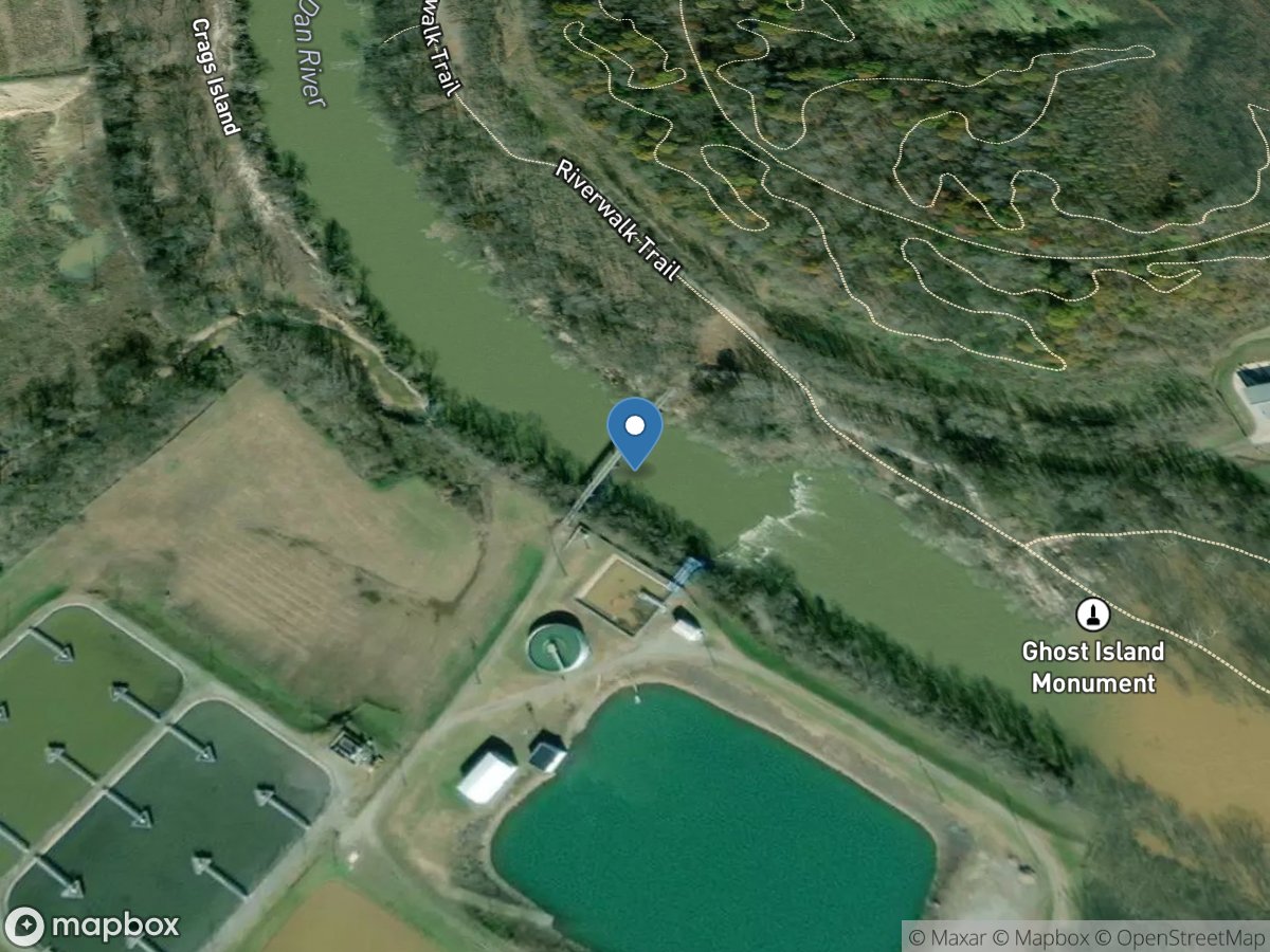 DAN RIVER At Sewage Treatment Plant NEAR DANVILLE, VA location