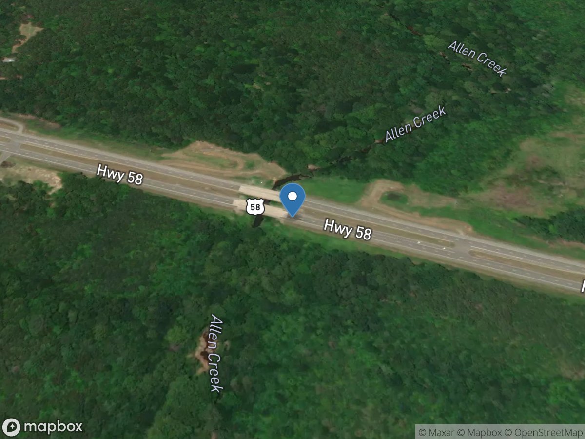 Allen Creek near Boydton, VA location