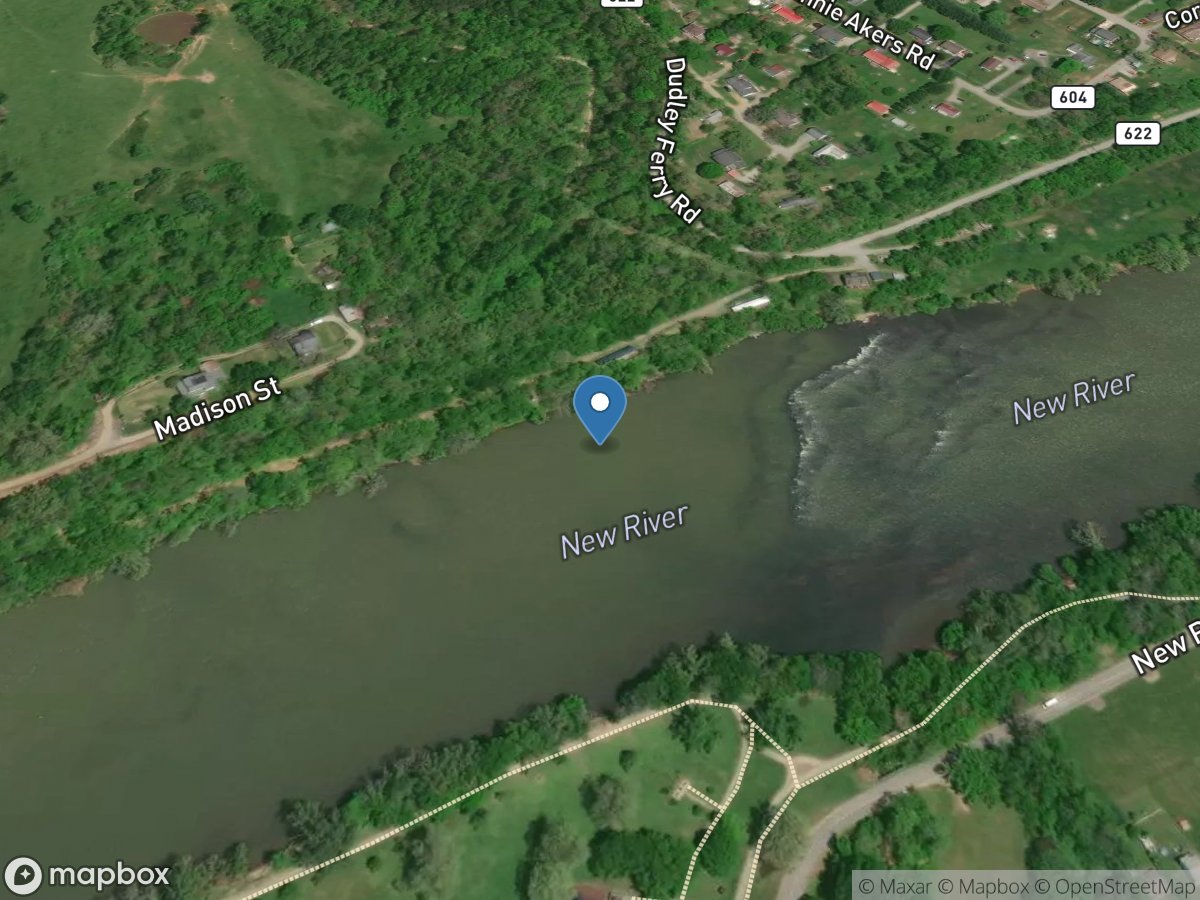New River at Radford, VA location