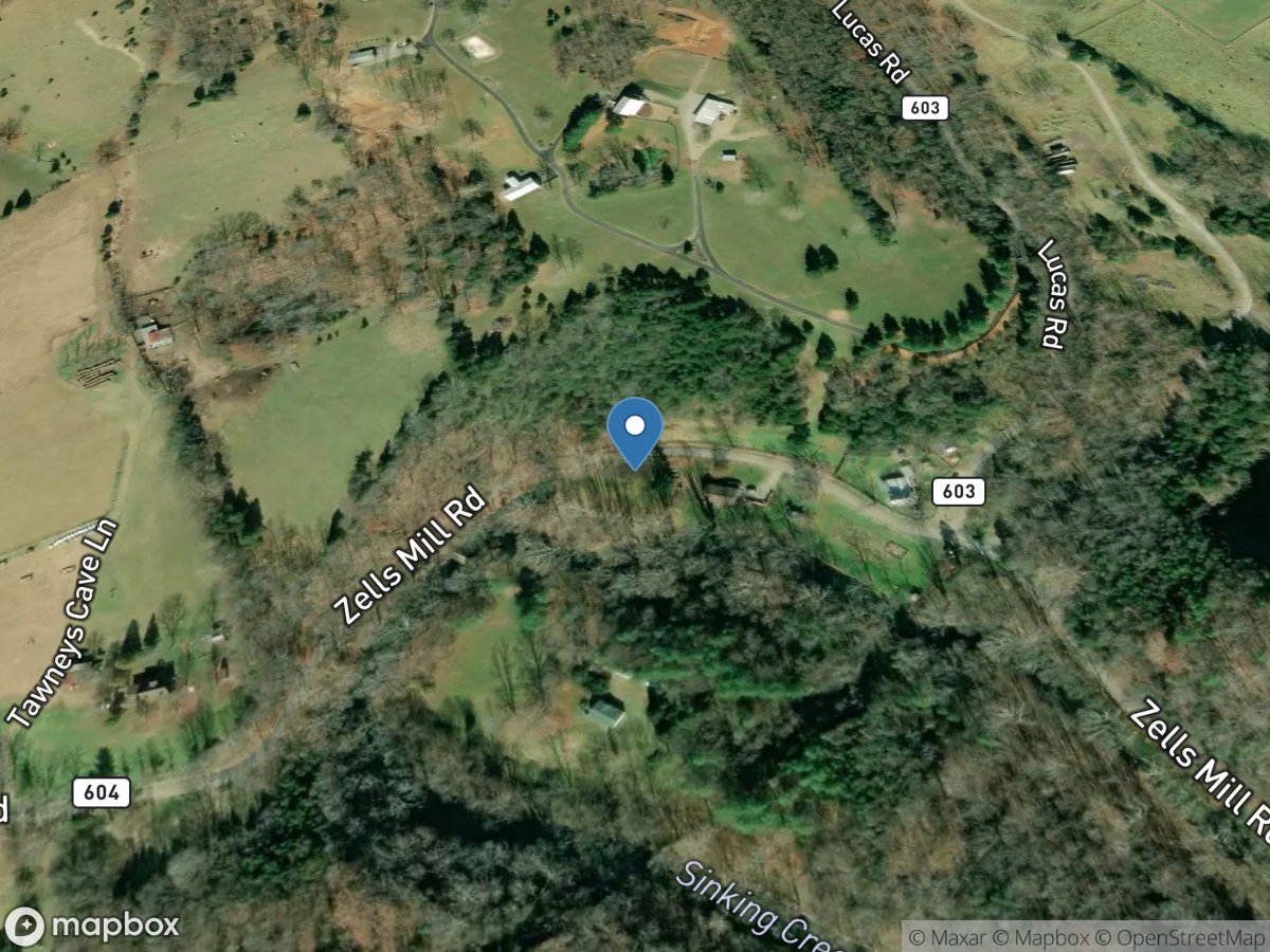 Sinking Creek Along Route 604 near Newport, VA location