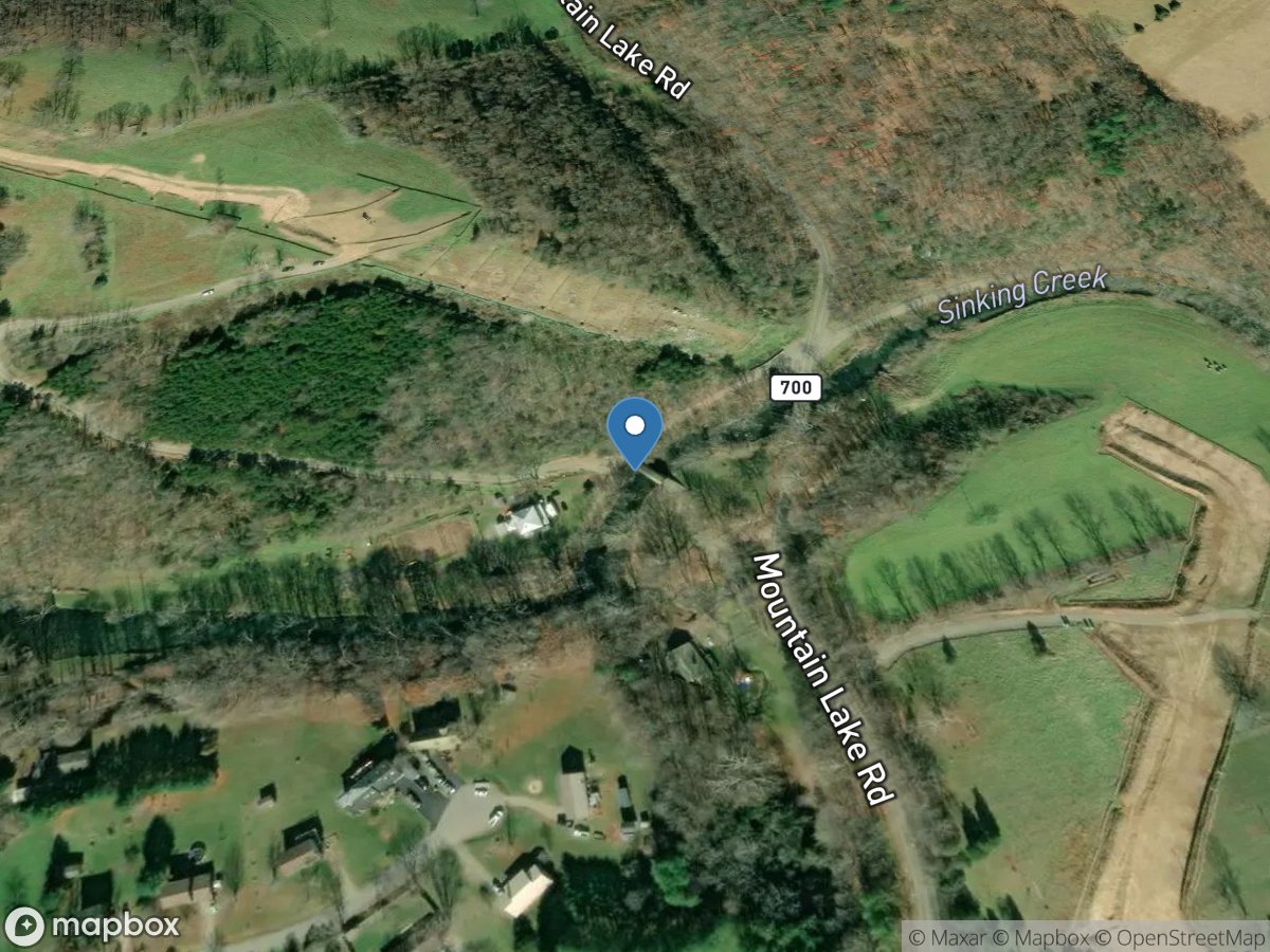 Sinking Creek at Covered Bridge Lane near Newport, VA location