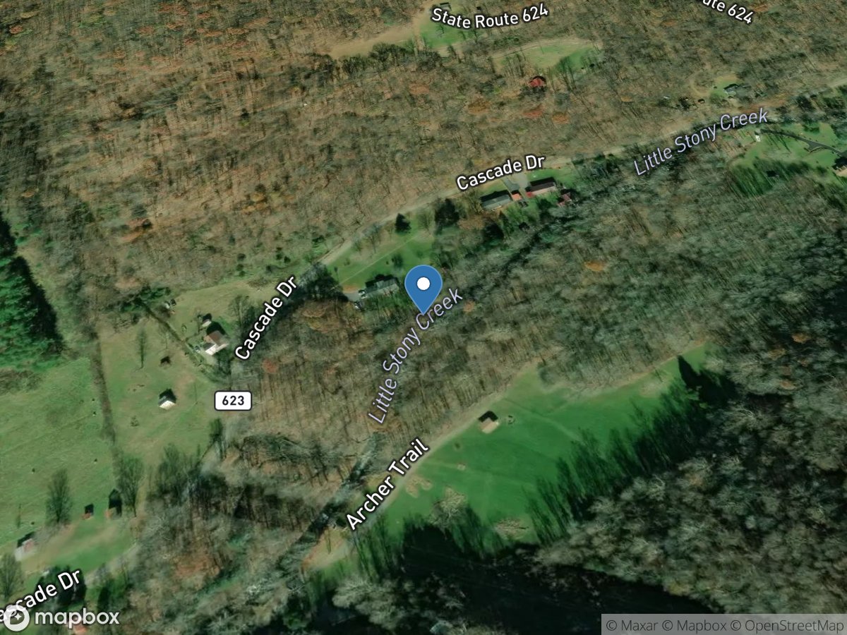 Little Stony Creek above Archer Trail near Pembroke, VA location