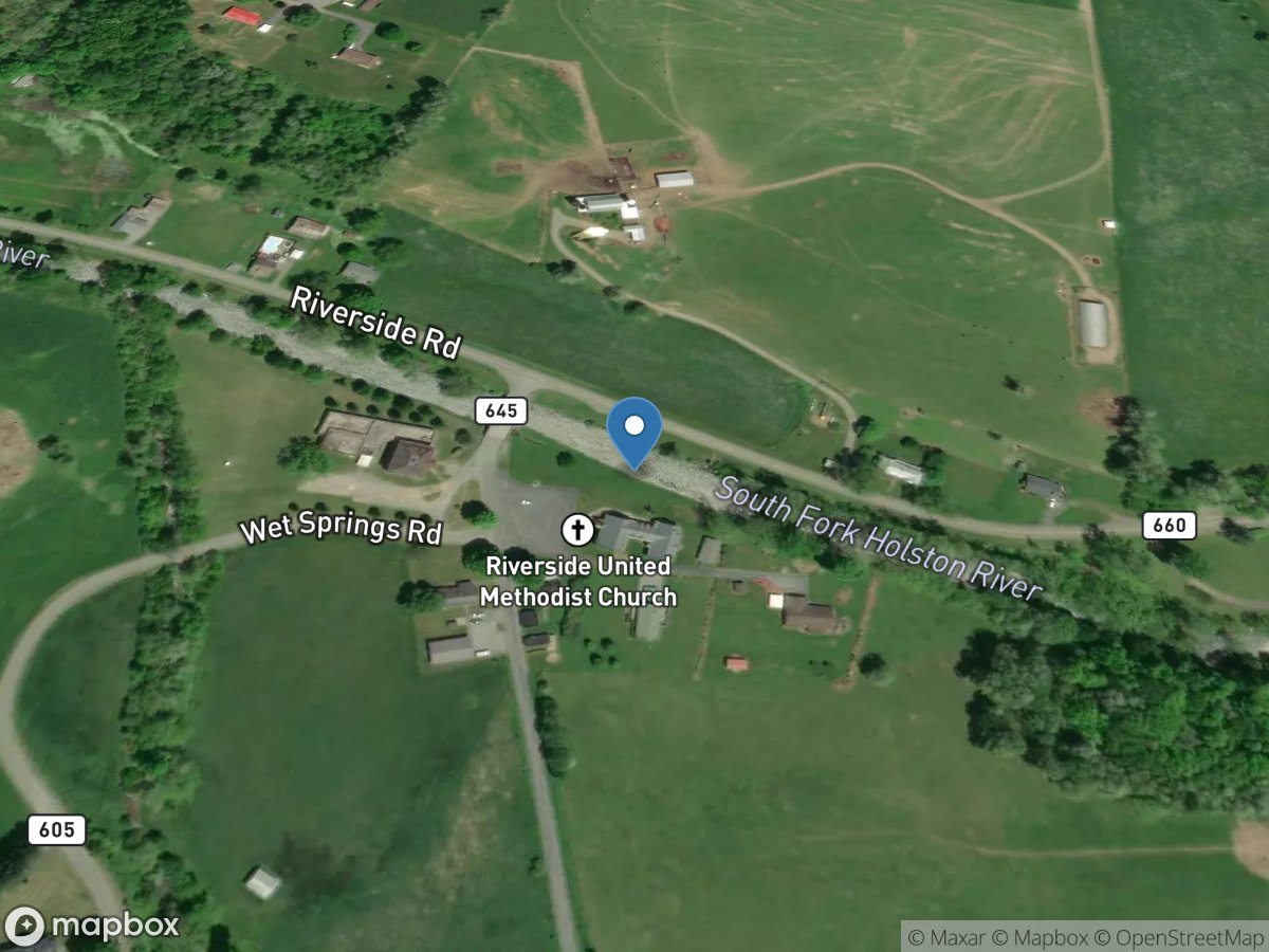 S F Holston River at Riverside, near Chilhowie, VA location