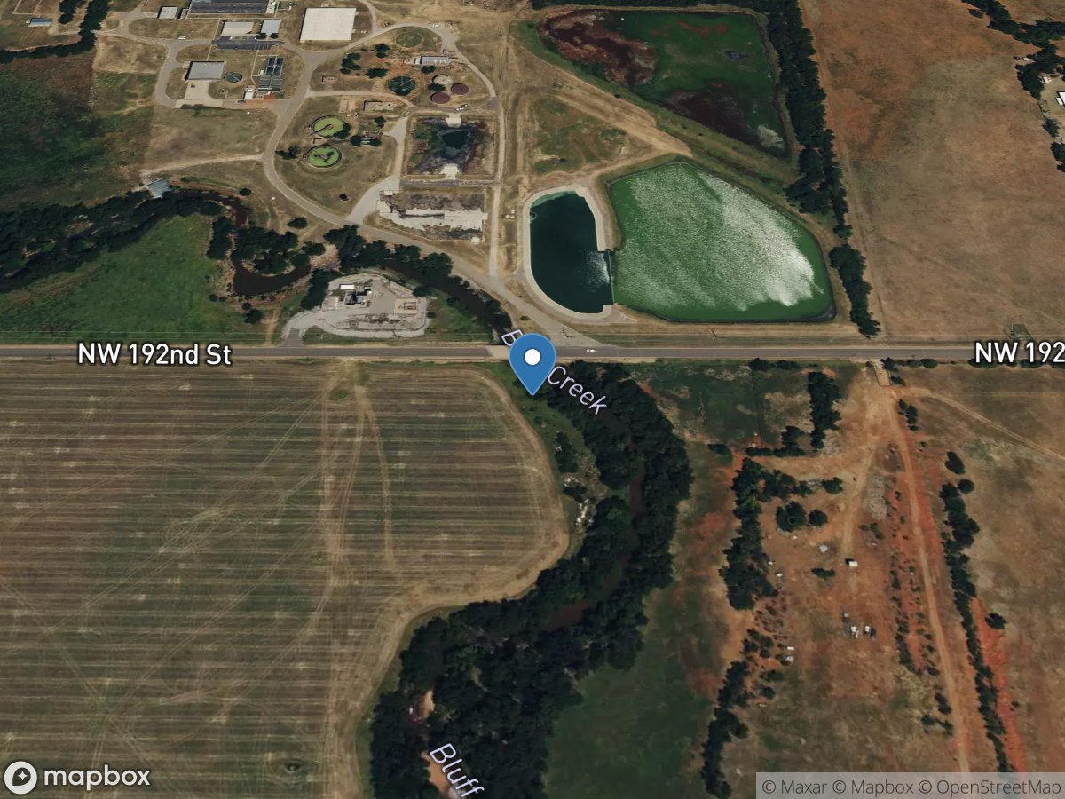 Bluff Creek ab Bethany/Warr Acres Sewage Treatment Plant near Edmond, OK location