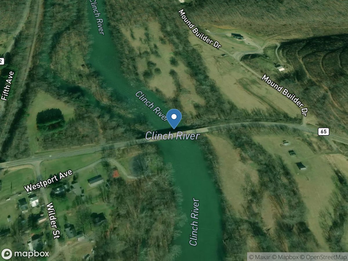 Clinch River at Route 65 at Dungannon, VA location
