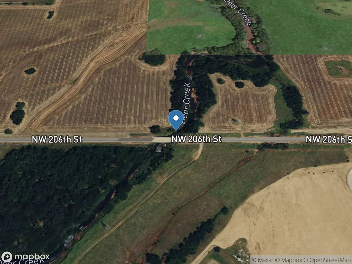 Deer Creek below Bluff Creek at Oklahoma City, OK location