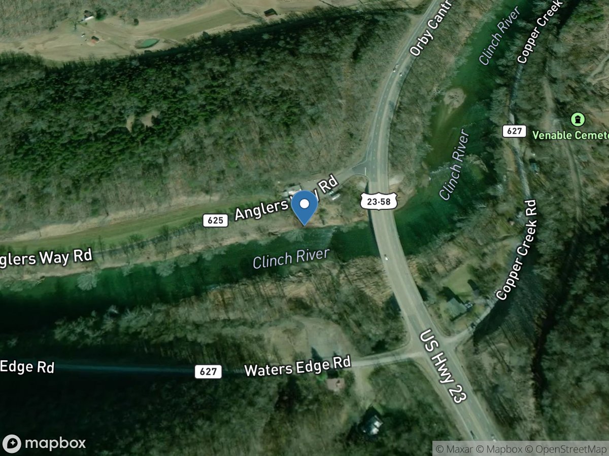 Clinch River at Speers Ferry, VA location