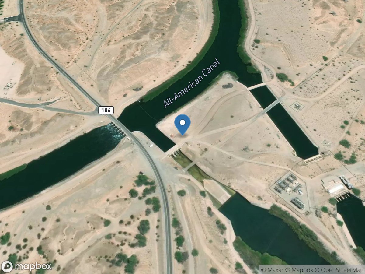 Pilot Knob Powerplant and Wasteway near P.k., CA location