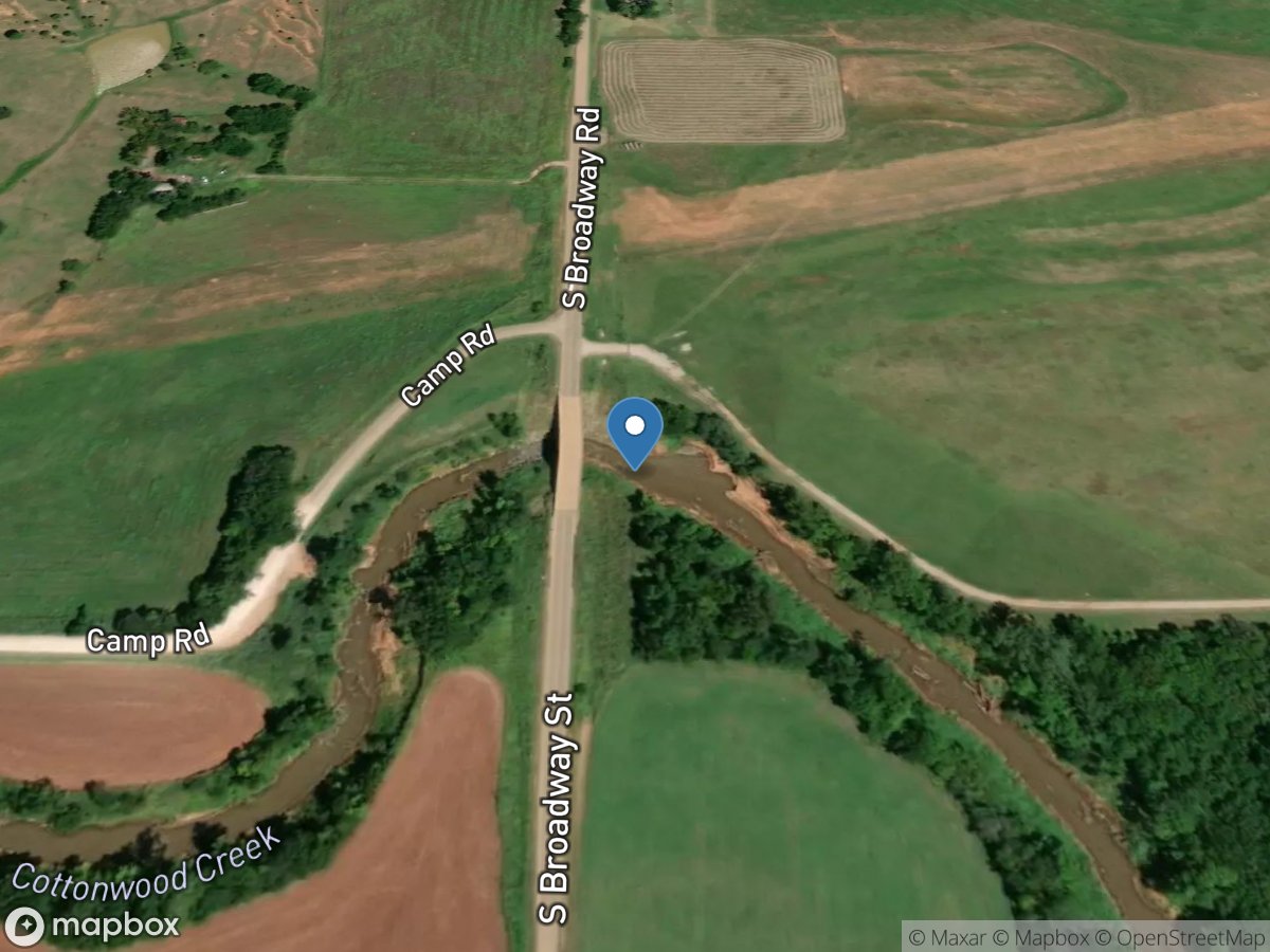 Cottonwood Creek near Seward, OK location