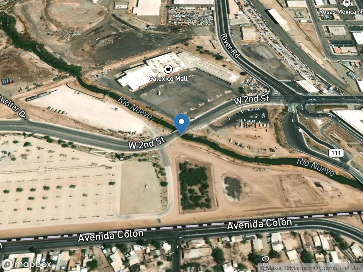 New River at International Boundary at Calexico CA location