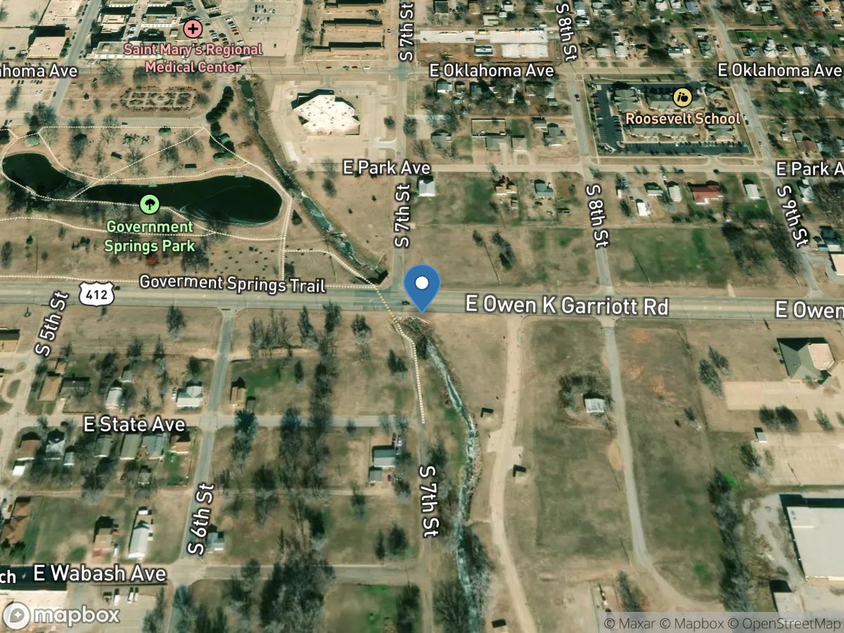 North Boggy Creek at Garriott Road at Enid, OK location