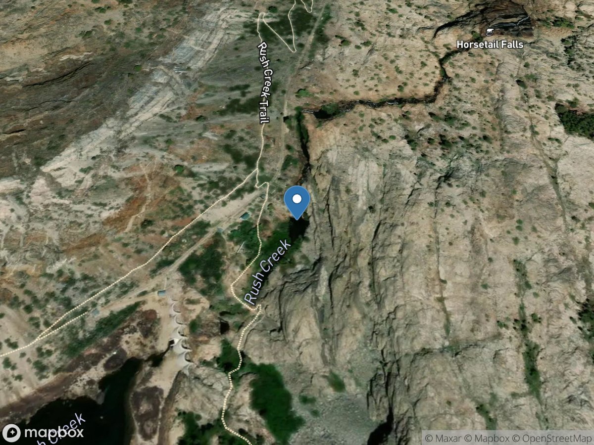 Rush Creek at Flume below Agnew Lake near June Lake CA location