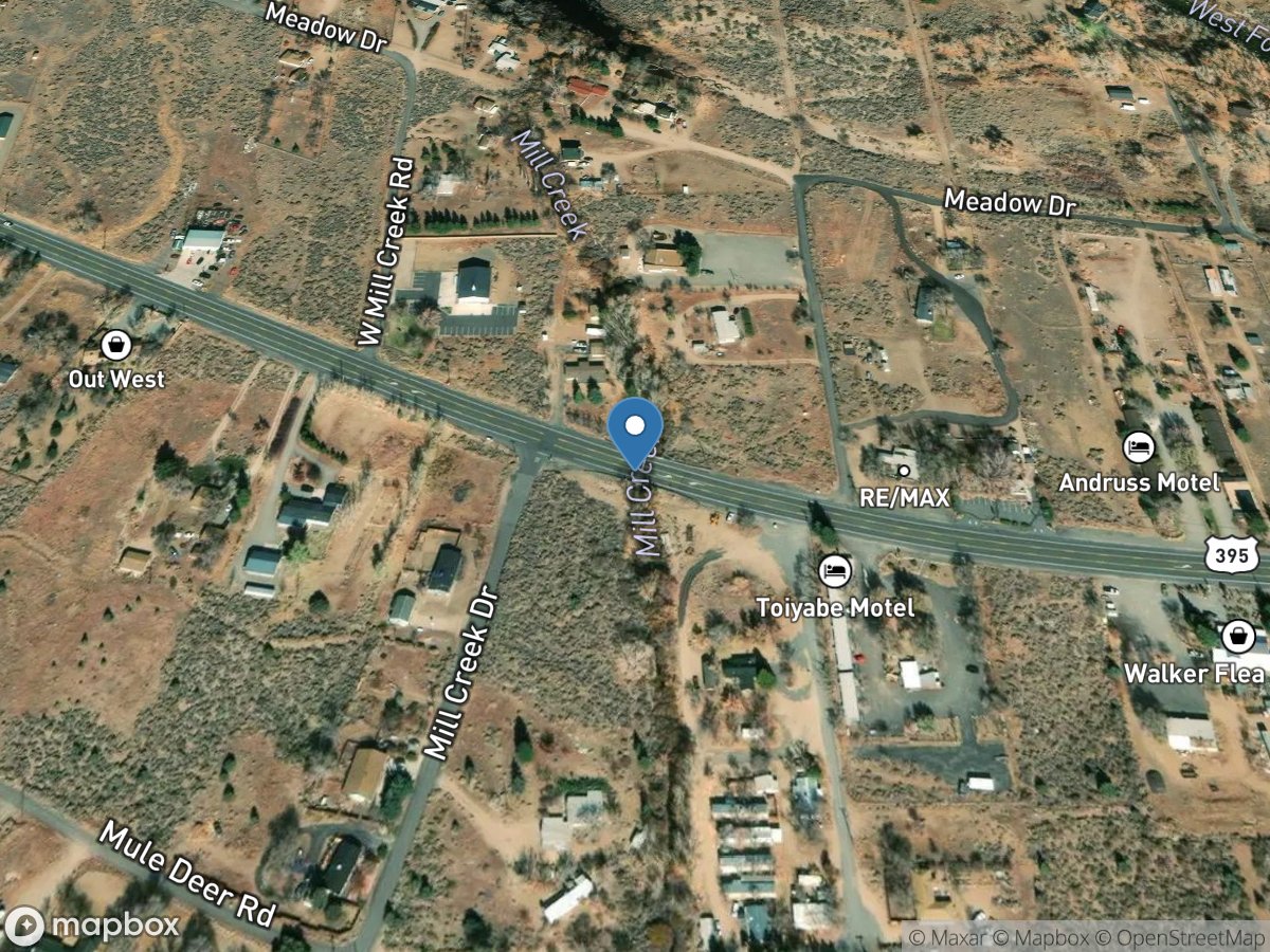 MILL Creek At Highway 395 At WALKER, CA location