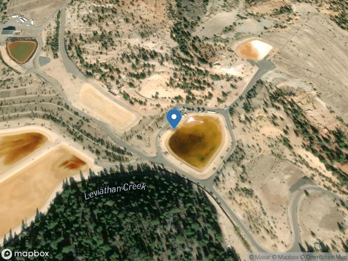 Leviathan Mine Pit Flow near Markleeville CA location