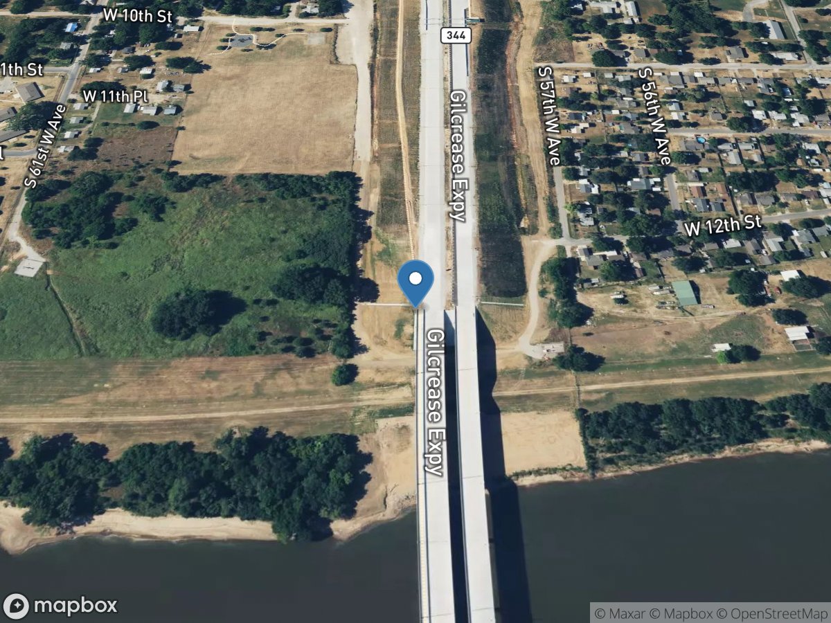 Arkansas Rv at SH 344 near Tulsa, OK location