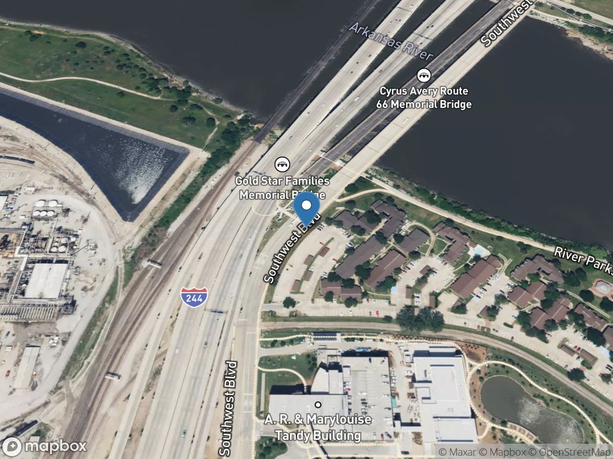 Arkansas River at Tulsa, OK location