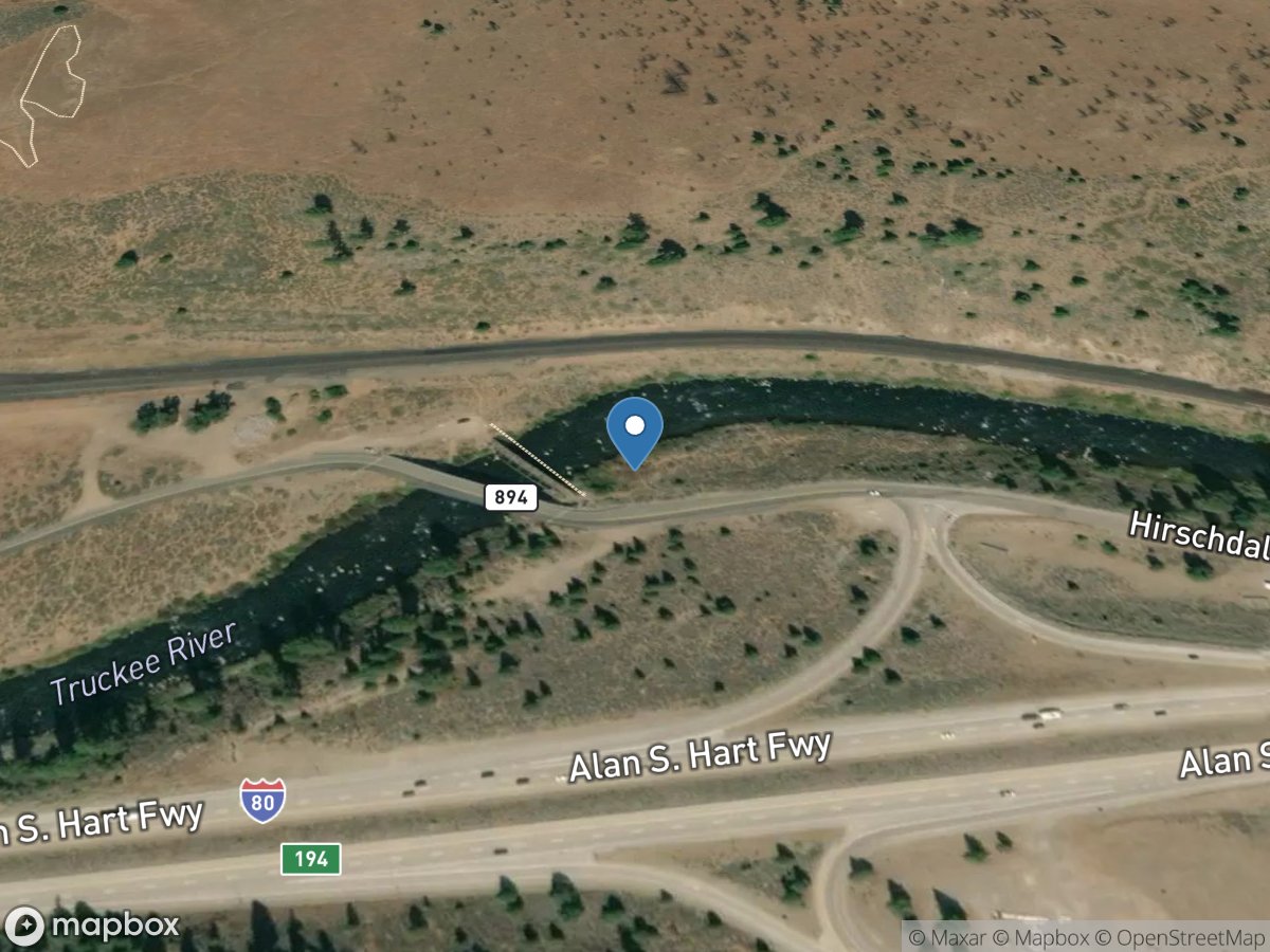 Truckee River a Boca Bridge near Truckee CA location