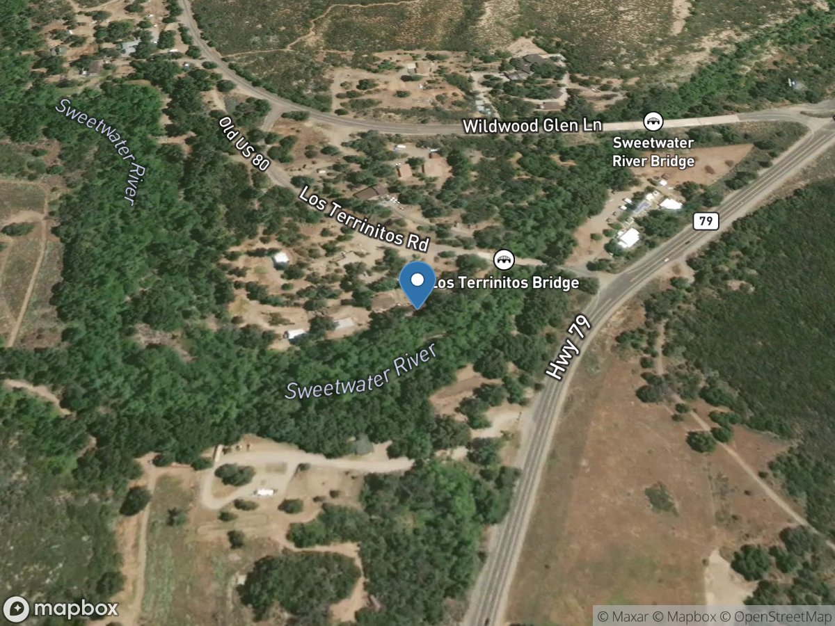 Sweetwater River near Descanso CA location