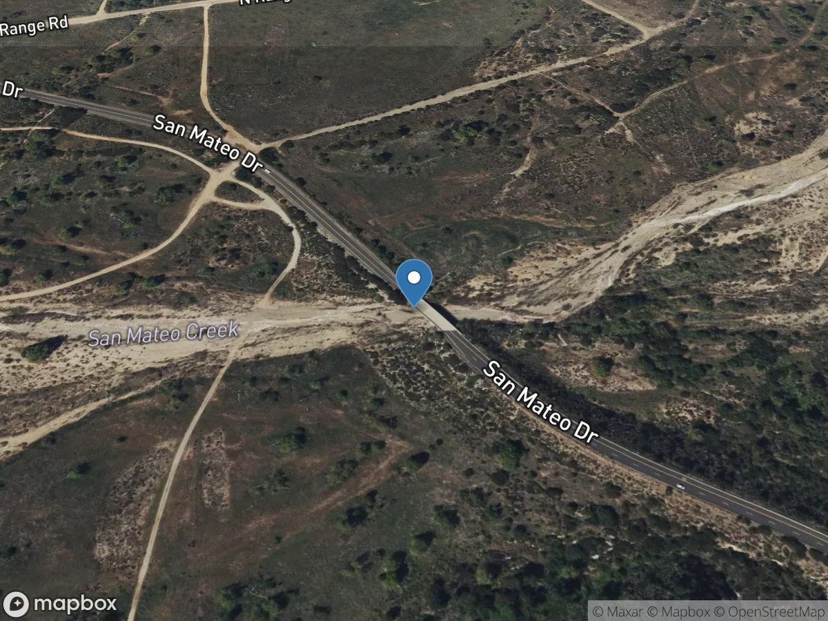 San Mateo Creek a San Mateo Road near San Onofre CA location