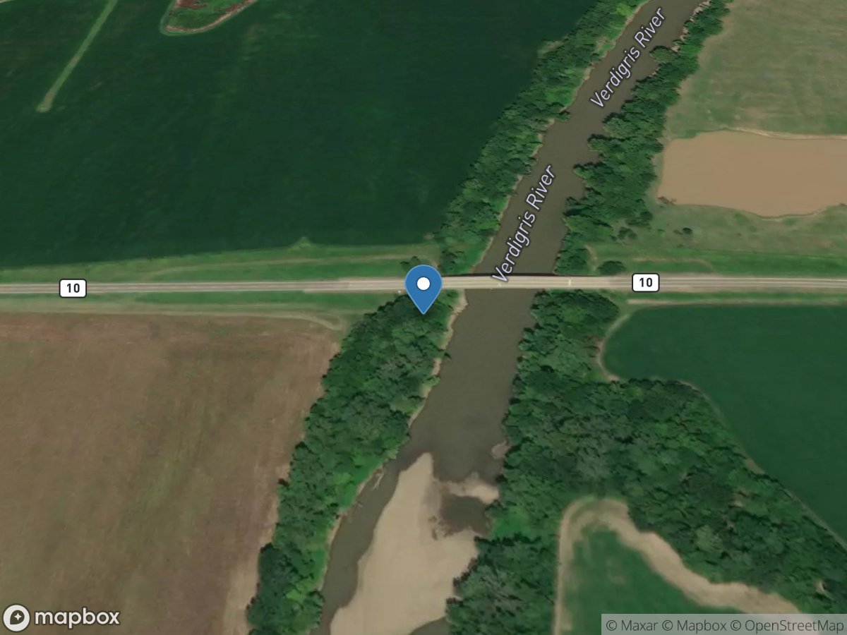 Verdigris River near Lenapah, OK location